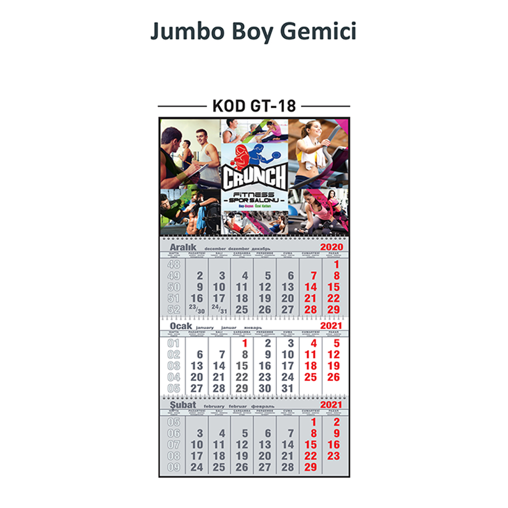 GT-18 Jumbo Boy Gemici Takvimi